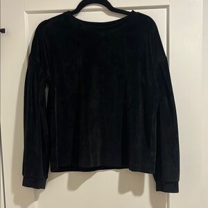Black Velour Women's Top